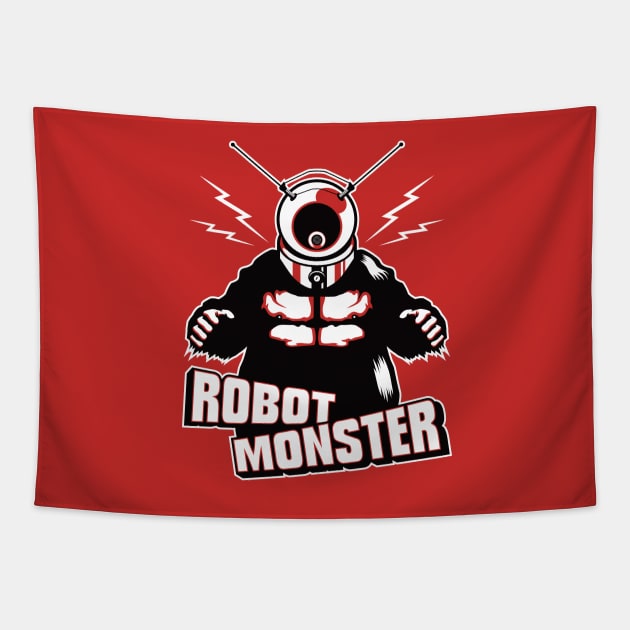 Robot Monster Tapestry by OutdoorMayhem