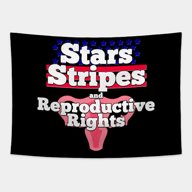 Stars Stripes and Reproductive Rights Tapestry by Joselo Rocha Art