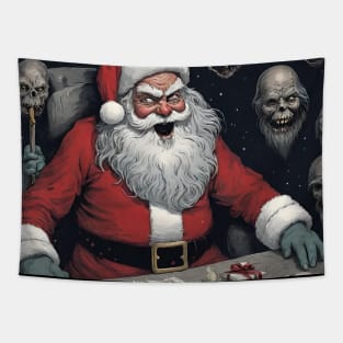 Creepy Zombie Santa Tapestry