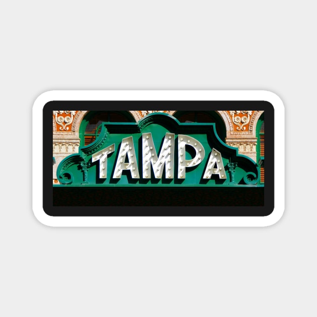 Tampa Theater sign 1926 Magnet by dltphoto