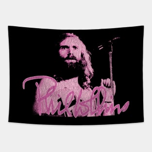 Phil Collins Singing Fan Art Pink Tapestry