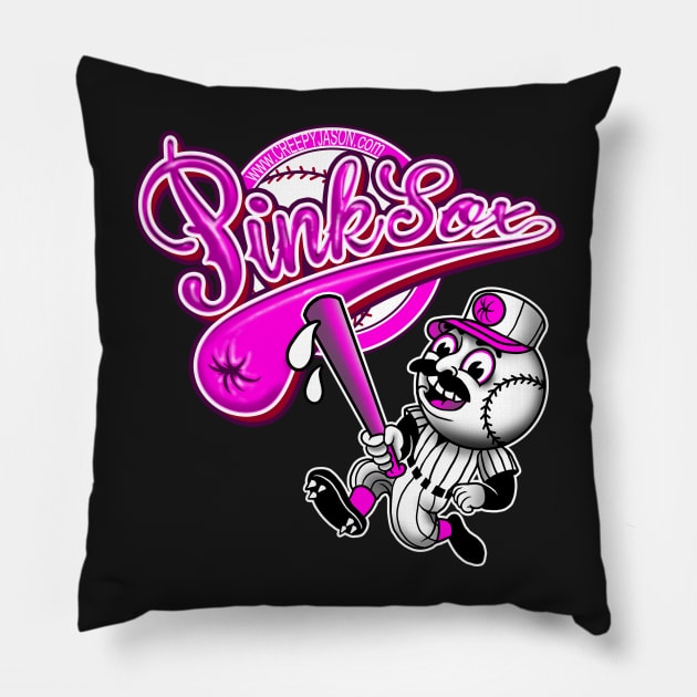 pink sox Pillow by creepyjason