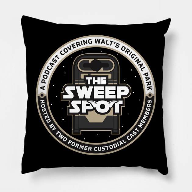 The Sweep Spot G. E. Trash Can Logo Pillow by thesweepspot