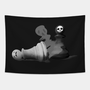 Checkmate Ghost - funny Chess design Tapestry
