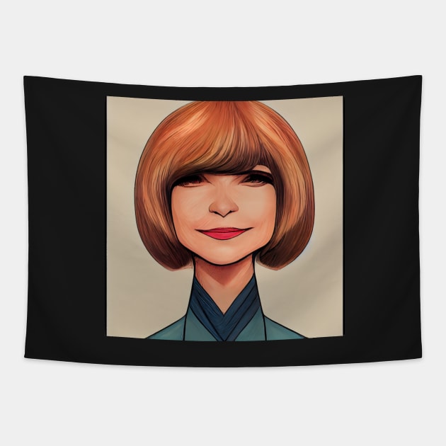 Anna Wintour | Comics Style Tapestry by ComicsFactory