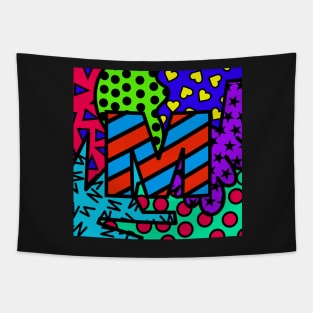 Alphabet Series - Letter M - Bright and Bold Initial Letters Tapestry