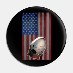 Launch America Flag and Rocket Pin