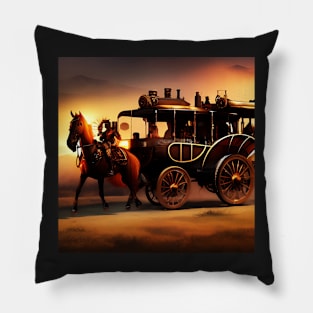 SteamPunk Wild, Wild, West, Way, Way, Way, Out Pillow