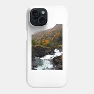 Waterfall Flamsdalen Valley Flam Norway Phone Case