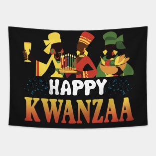 Happy Kwanzaa T-shirt African American Holiday Gif Tapestry