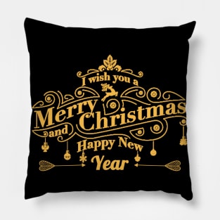 I Wish You Merry Christmas and Happy New Year Pillow