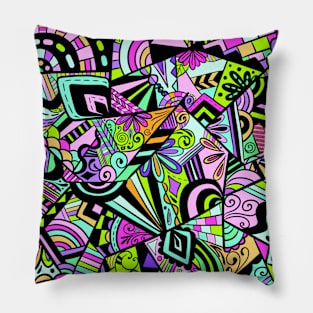 Colorful abstract geometric pattern Pillow