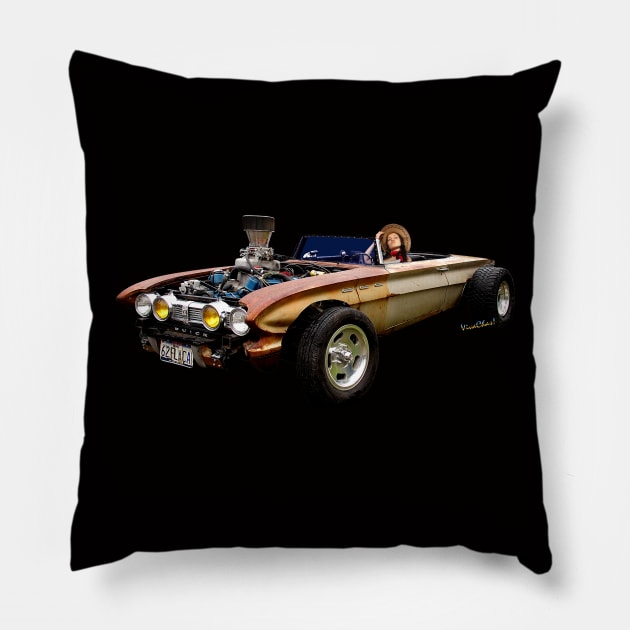 62 Buick Rat Rod Roadster Pillow by vivachas