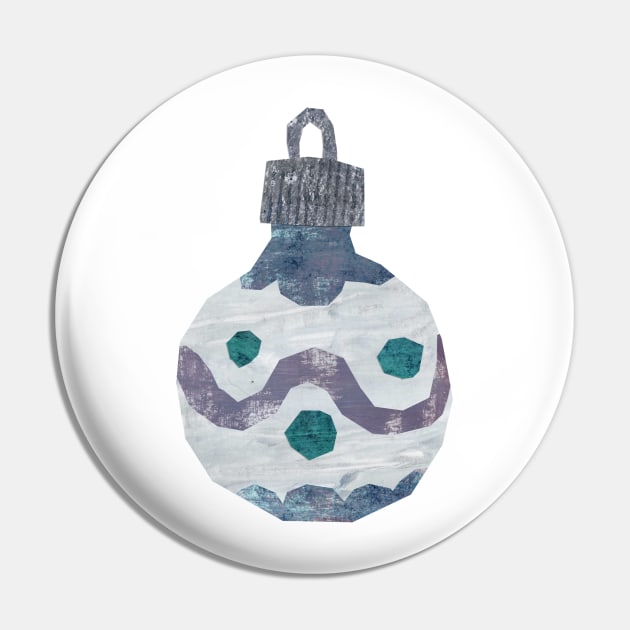 Bauble - Blue small wavey Pin by Babban Gaelg