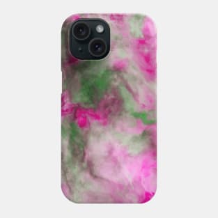 Pink White And Green Watercolor Abstract Pattern Art Phone Case