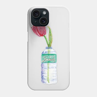 Nourish Tulip Bottle Watercolor Phone Case