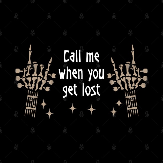 Call me when you get lost Skeleton Skull by Beetle Golf