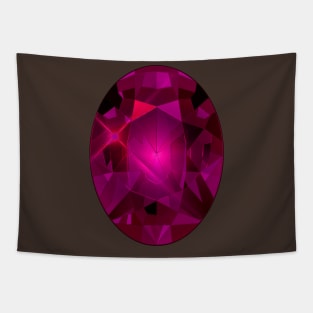 Pink Oval Shape Gemstone Tapestry