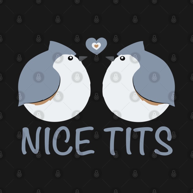 Nice Tits (Cute Cartoon Titmouse Couple) by Naturally Curvy