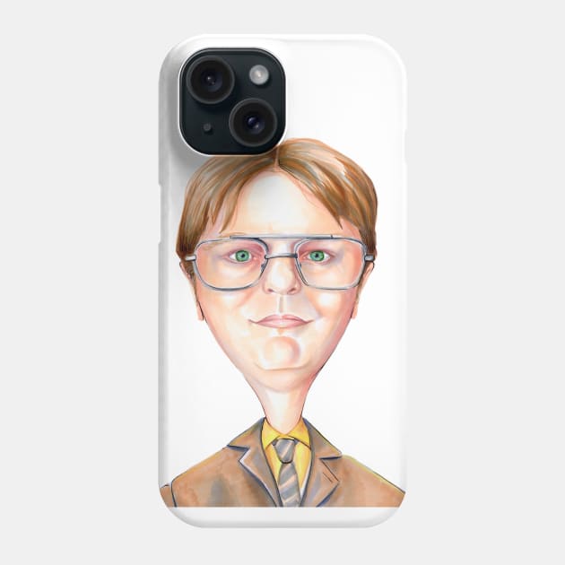 Dwight Schrute Portrait Phone Case by obillwon