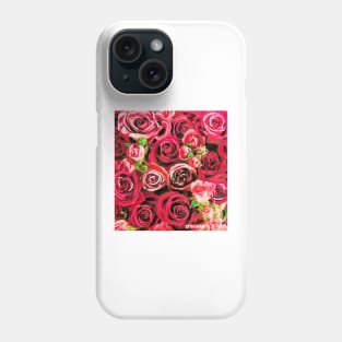 Red roses abloom Phone Case