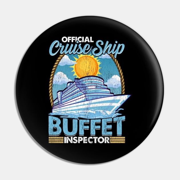 Official Cruise Ship Buffet Inspector Foodie Pun Pin by theperfectpresents