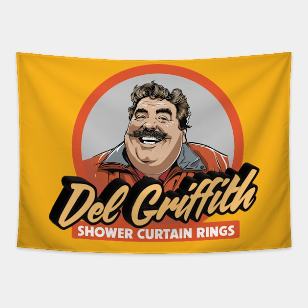 Del Griffith Shower Curtain Rings Tapestry by NineBlack