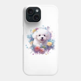 Irresistible Gift: Flowery Bichon Frize Phone Case