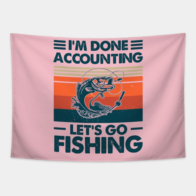 I'm Done Accounting Let's Go Camping Tapestry by Salt88