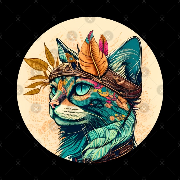 Cat Mom Boho - Colorful Cat Kitten Lover by Felix Rivera