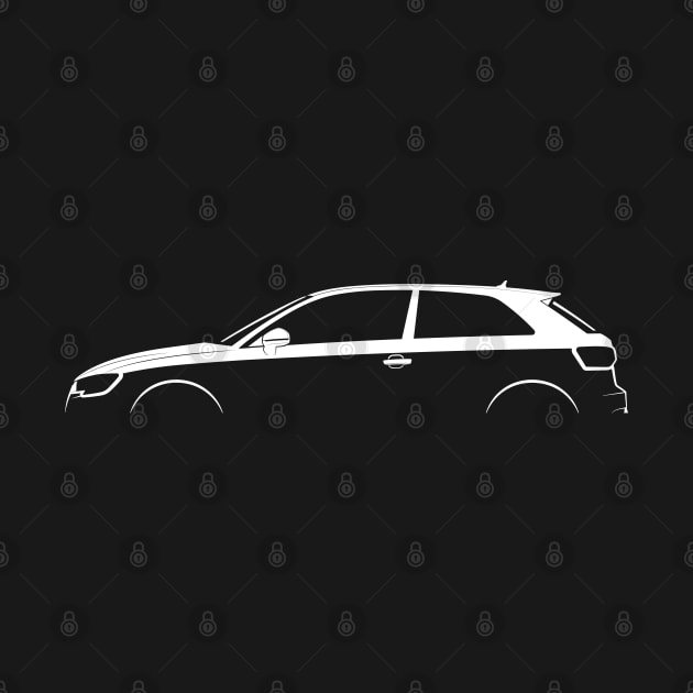 Audi A3 (8V) Silhouette by Car-Silhouettes