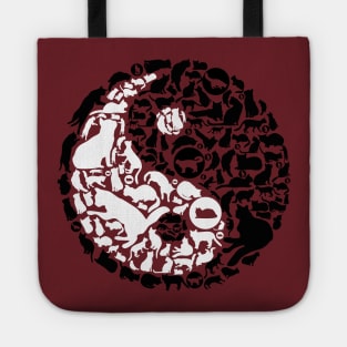 Yin Yan Cats Silhouettes Tote