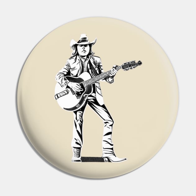 Dwight Yoakam Playing Guitar Pin by Aldrvnd