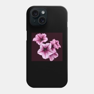 Pink Petunia Flowers Phone Case