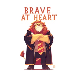 Brave at Heart - Sorcerer Lion - Fantasy T-Shirt