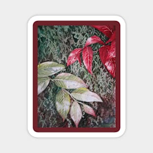 Tropical Foliage Watercolour Painting Magnet