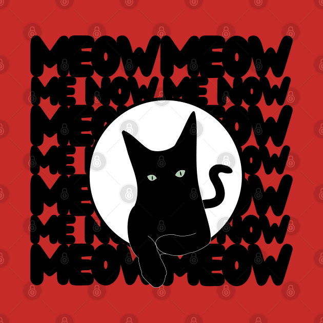 Meow - Me Now - Peeking by Orange Otter Designs