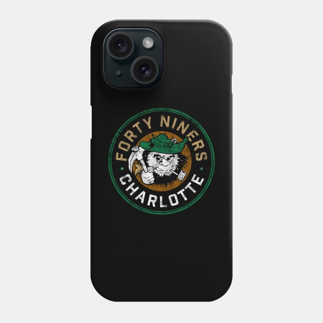 Charlotte Forty Niners Vintage Design Phone Case by MalmoDesigns