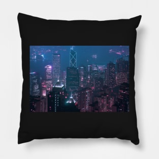 Hong Kong Viewed from the sky Pillow