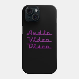 Audio Video Disco -- Retro Font Phone Case