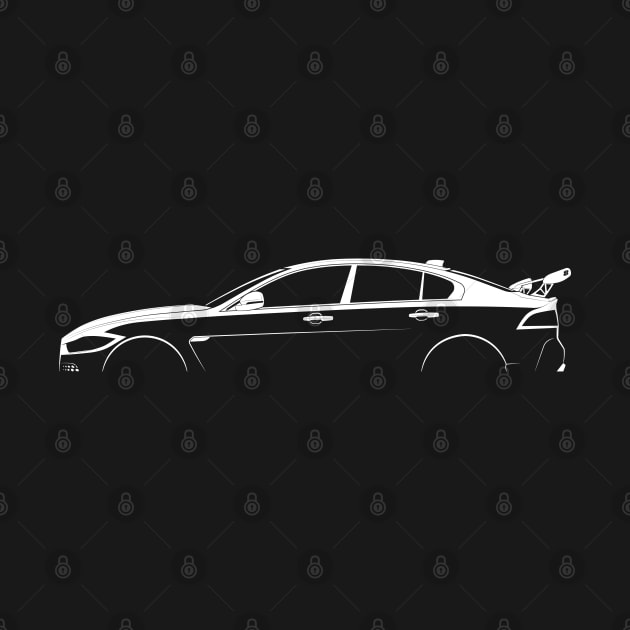 Jaguar XE Project 8 Silhouette by Car-Silhouettes