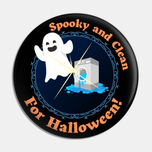 Spooky and Clean for Halloween - Cute Ghost Pin