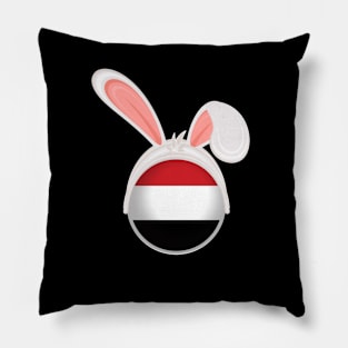 happy easter Yemen bunny ears flag cute designs Pillow