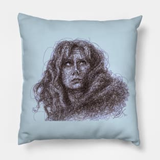 Donna Noble -scribble portrait Pillow
