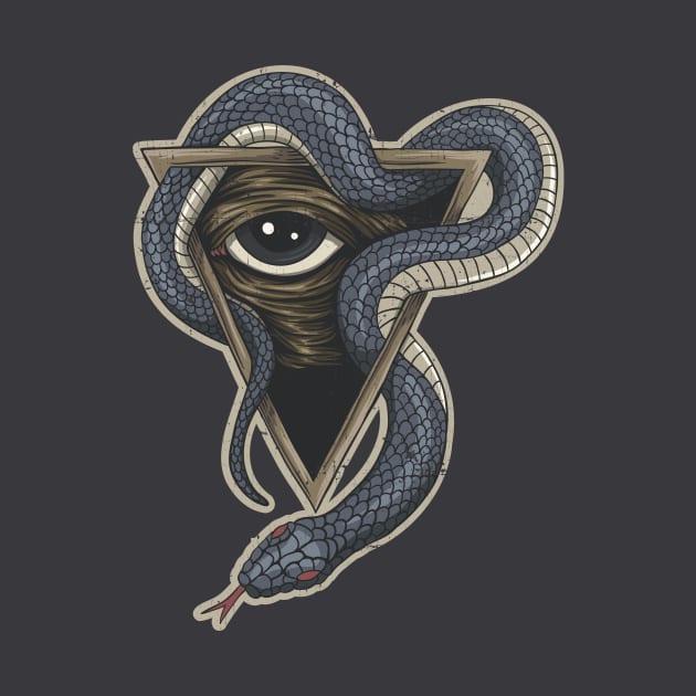 Esoteric Serpent with all seeing eye by KennefRiggles