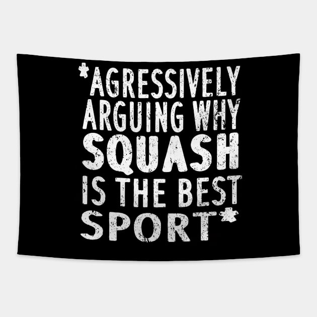 Squash sport saying double hall squash racket Tapestry by FindYourFavouriteDesign