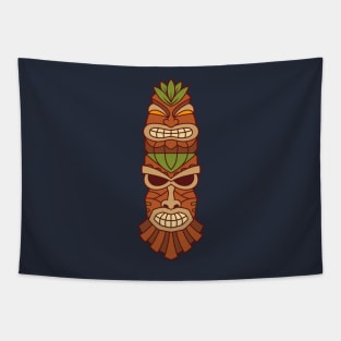 Funny Tribal Tiki Head Tapestry