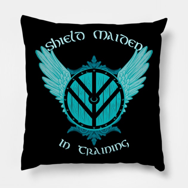 Shield Maiden in Training Pillow by LittleBean