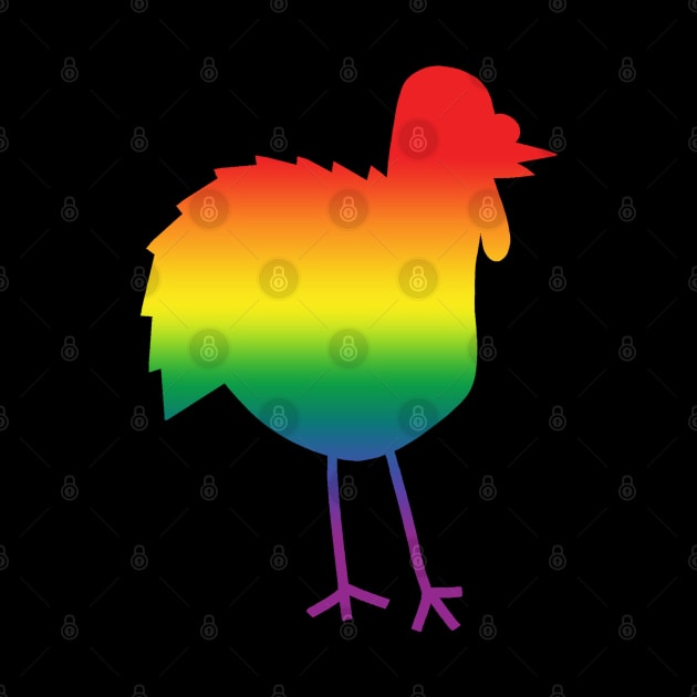 Rainbow Gradient Silhouette Thanksgiving Turkey by ellenhenryart