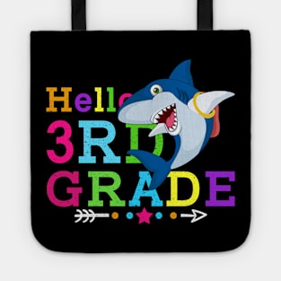 Shark Hello 3rd Grade Tshirt Teachers Kids Back to school Gifts Tote